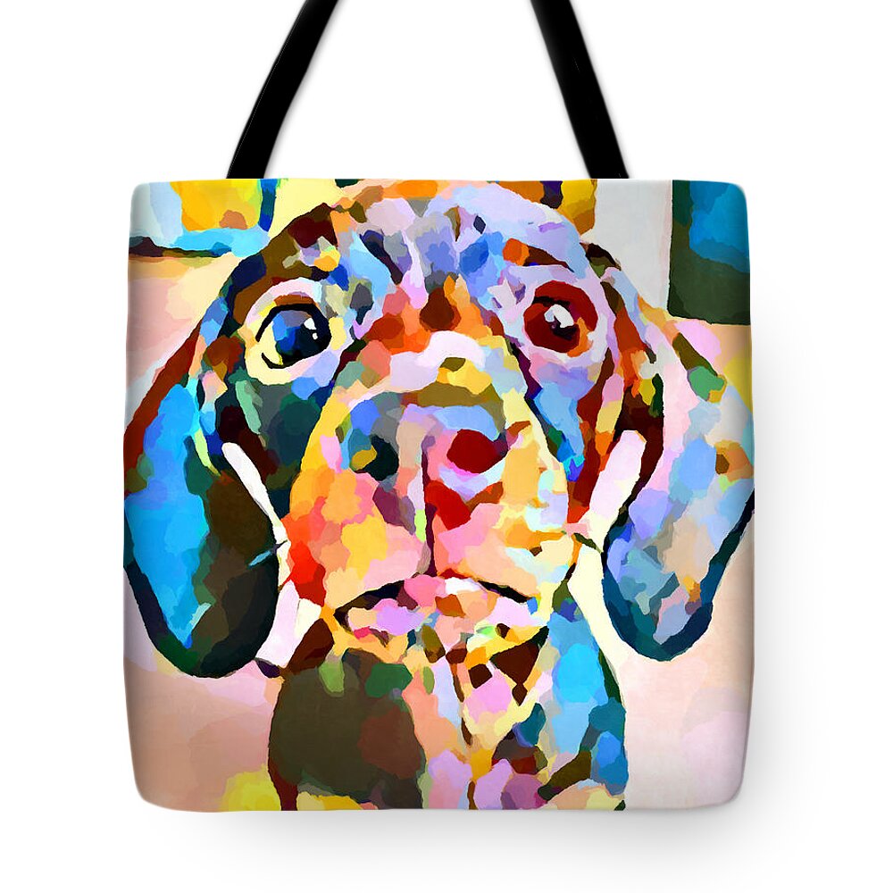 Dachshund Tote Bag featuring the painting Dachshund 7 by Chris Butler