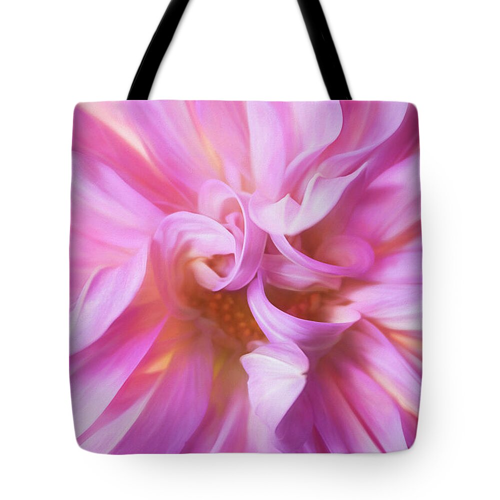 Dahlia Tote Bag featuring the photograph Dahlia Curls by Cindi Ressler