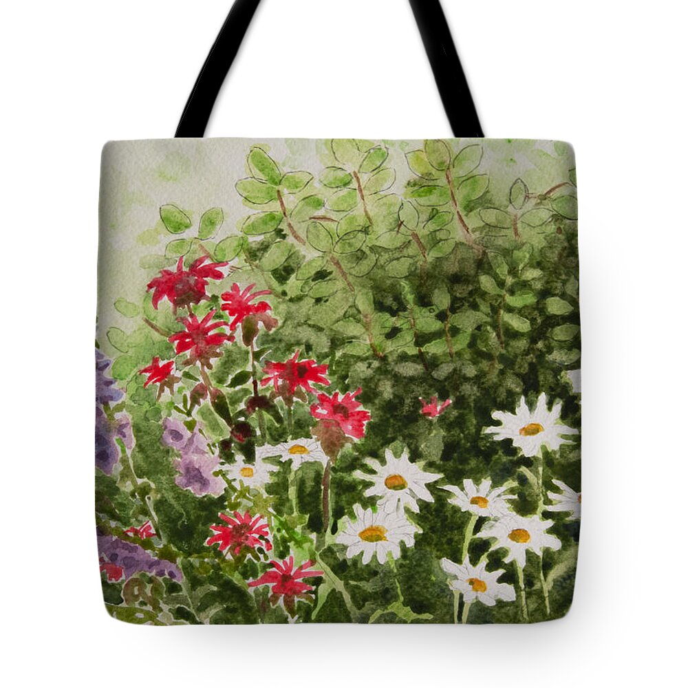 Floral Tote Bag featuring the painting Daisy Rhythms by Heidi E Nelson