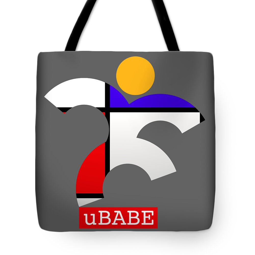 Dance Style Tote Bag featuring the digital art Dance De Stijl by Ubabe Style
