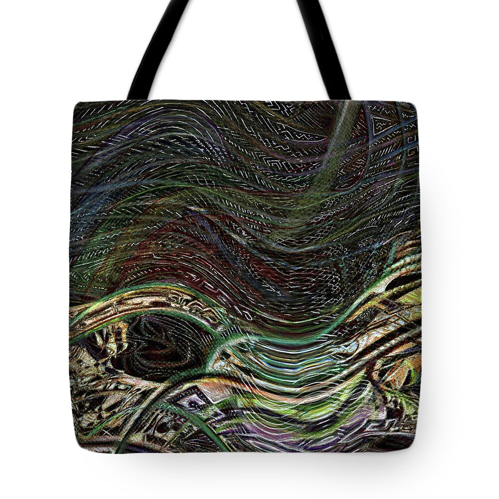 Dark Rainbow Tote Bag featuring the painting Dark Rainbow by Jeremy Robinson