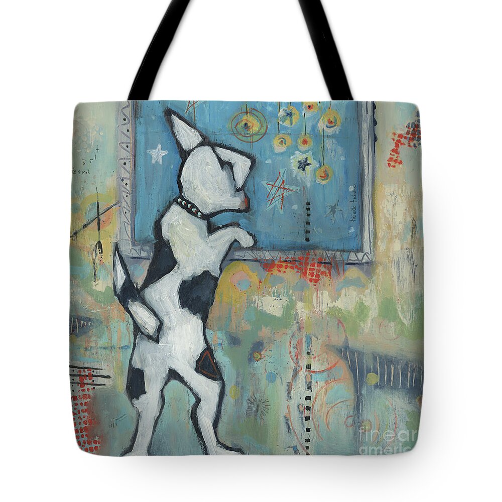 Dog Tote Bag featuring the painting Day Dreaming by Robin Wiesneth