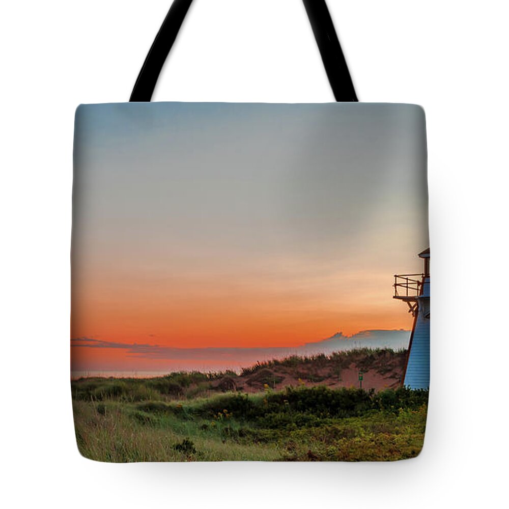 Pastel Tote Bag featuring the photograph Daybreak at Covehead by Marcy Wielfaert