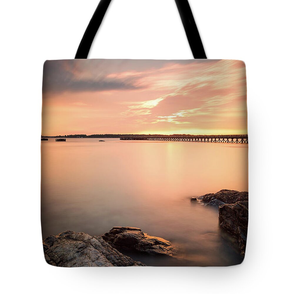 Amazing New England Artworks Tote Bag featuring the photograph Days End Daydream by Jeff Sinon