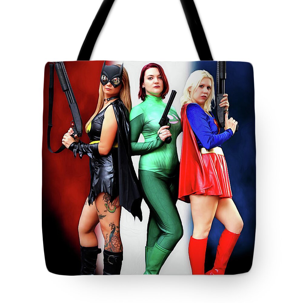 Super Tote Bag featuring the photograph DC Gun Slingers by Jon Volden