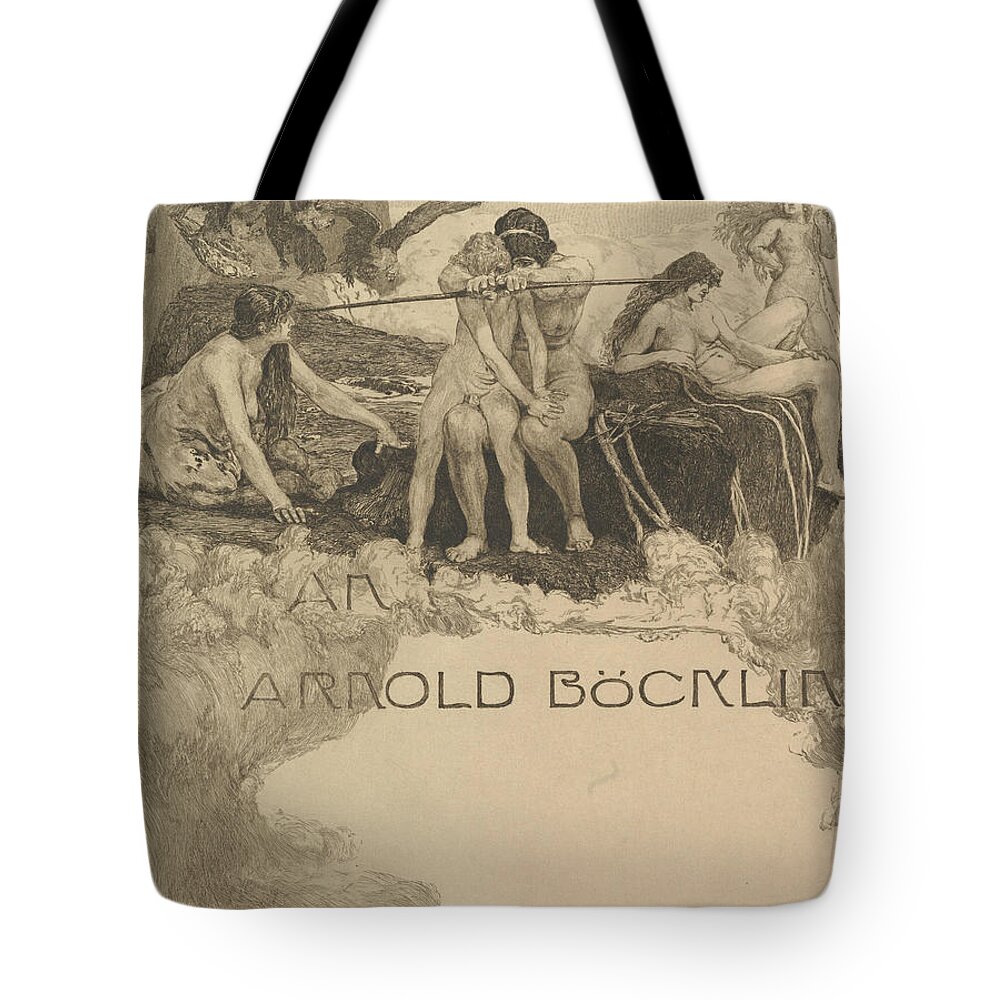 19th Century Art Tote Bag featuring the relief Dedication by Max Klinger