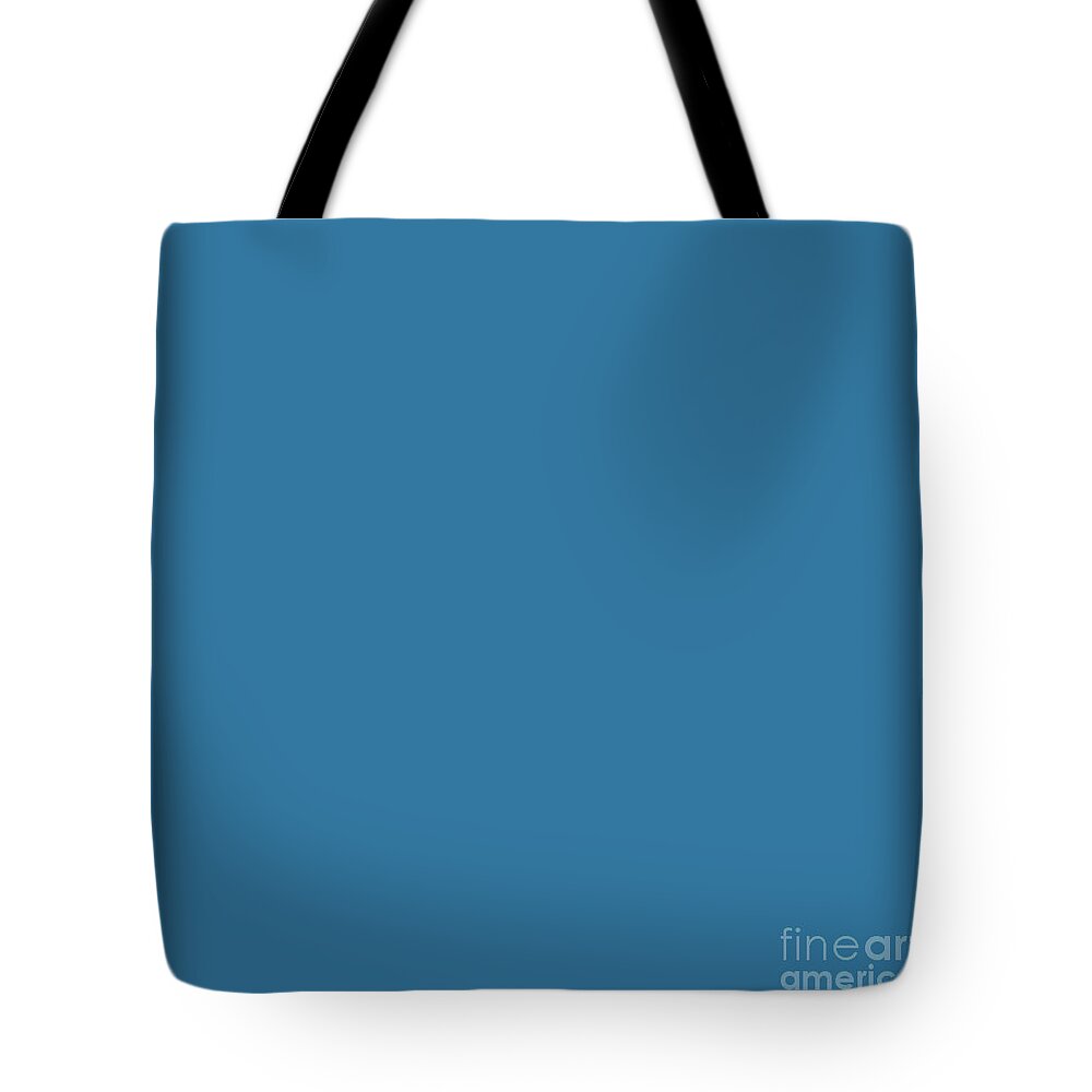 Digital Artwork Tote Bag featuring the digital art Deep Aqua Solid Color by Delynn Addams for Home Decor by Delynn Addams