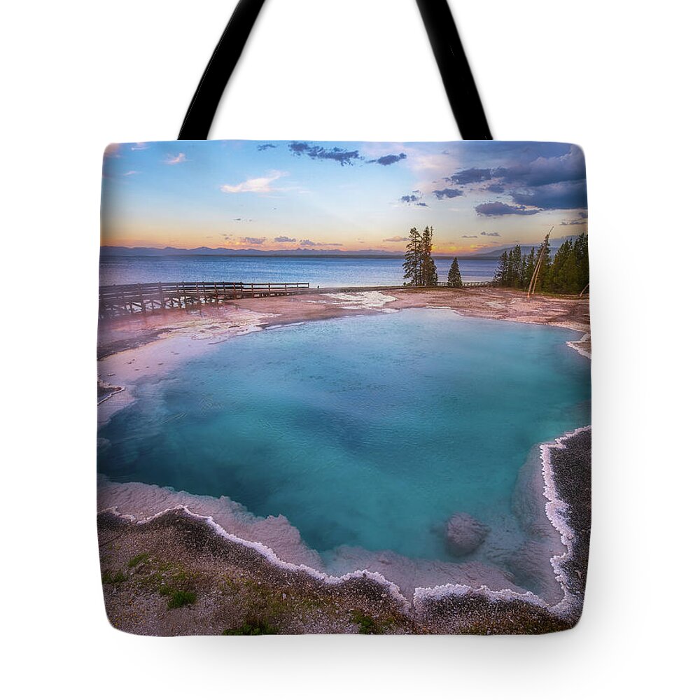 Sunset Tote Bag featuring the photograph Deep Blue by Darren White