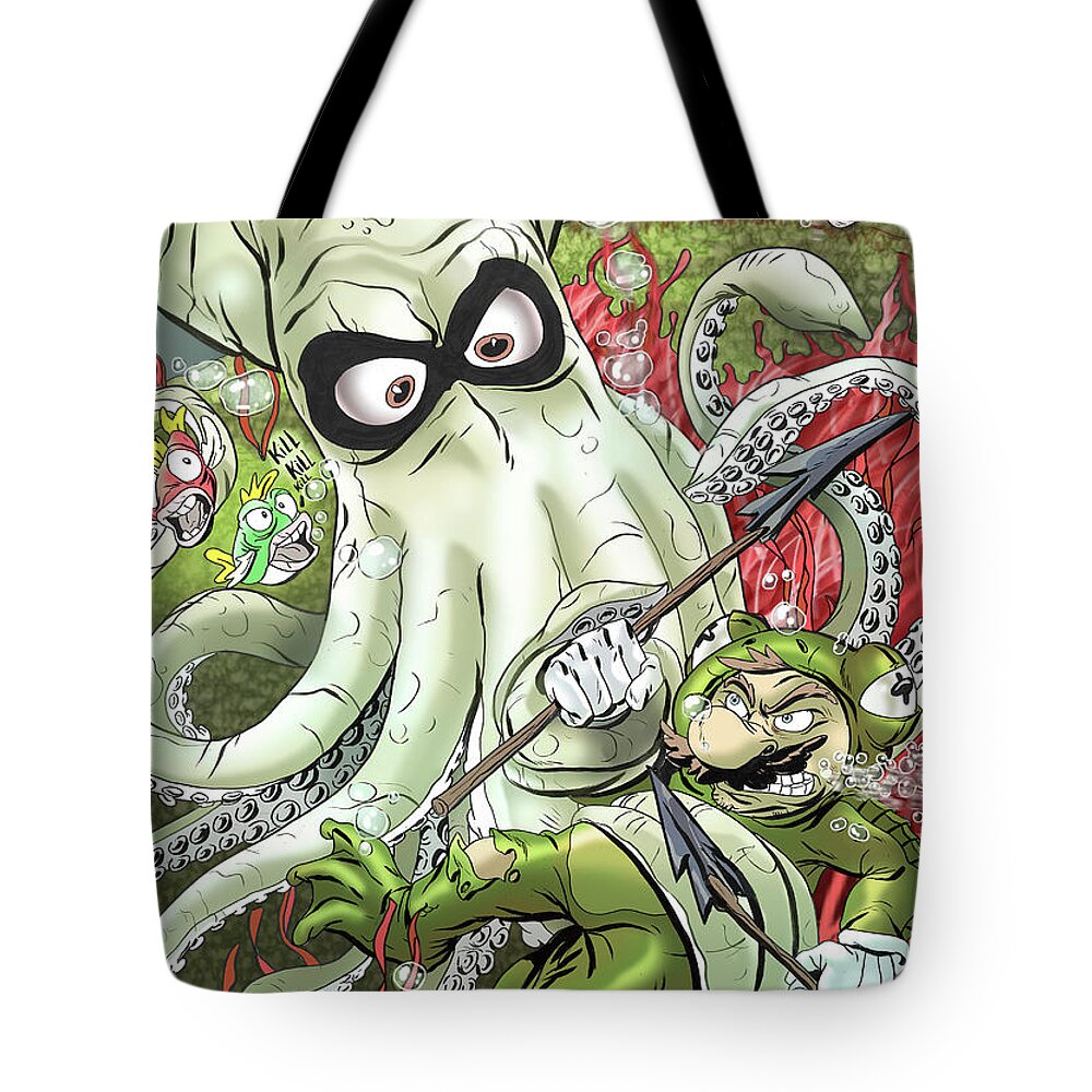 Fan Art Tote Bag featuring the digital art Deep Sea Danger by Kynn Peterkin
