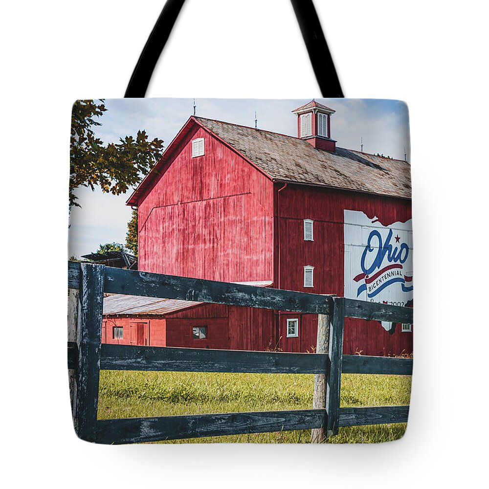 Ohio Wall Art Tote Bag featuring the photograph Delaware County Bicentennial Barn - Ohio by Gregory Ballos