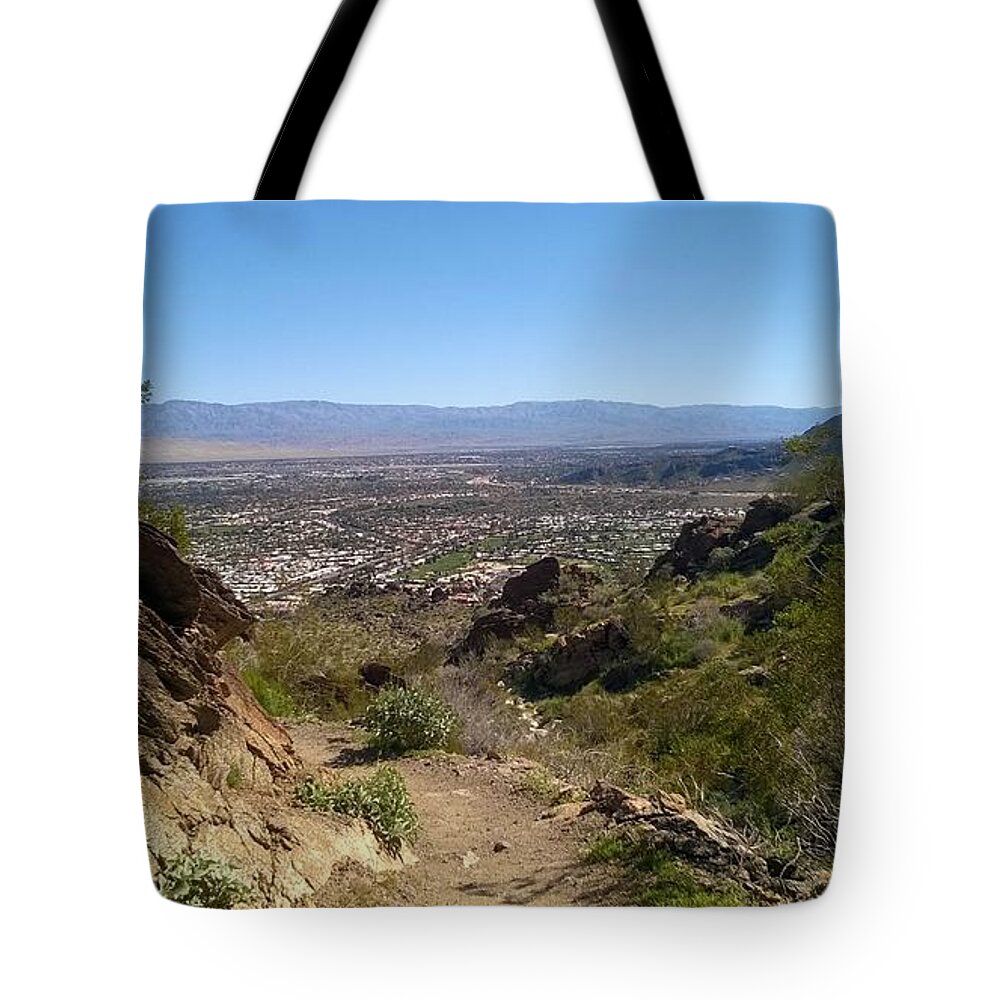 Landscape Tote Bag featuring the photograph Desert Series - South Lykken Trail Palm Springs 2 by Lee Antle