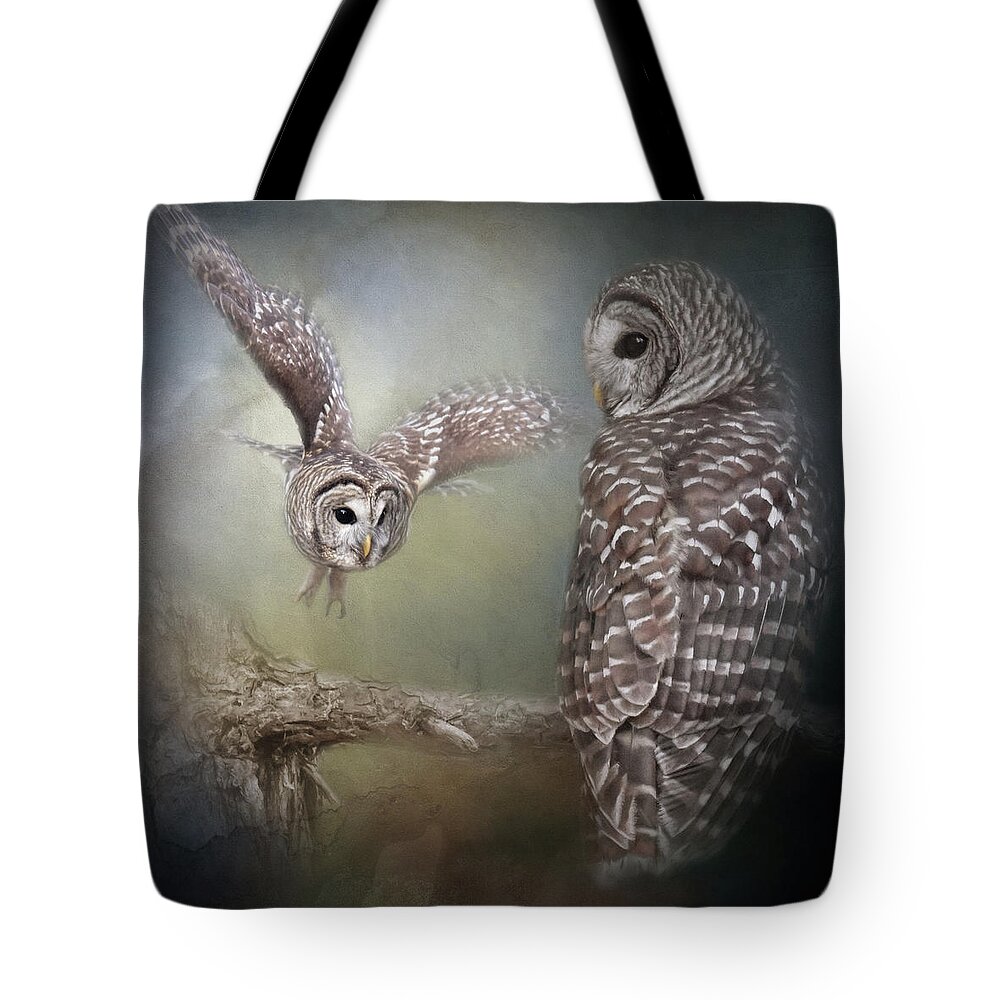 Owl Tote Bag featuring the photograph Determined Spirit by Jai Johnson
