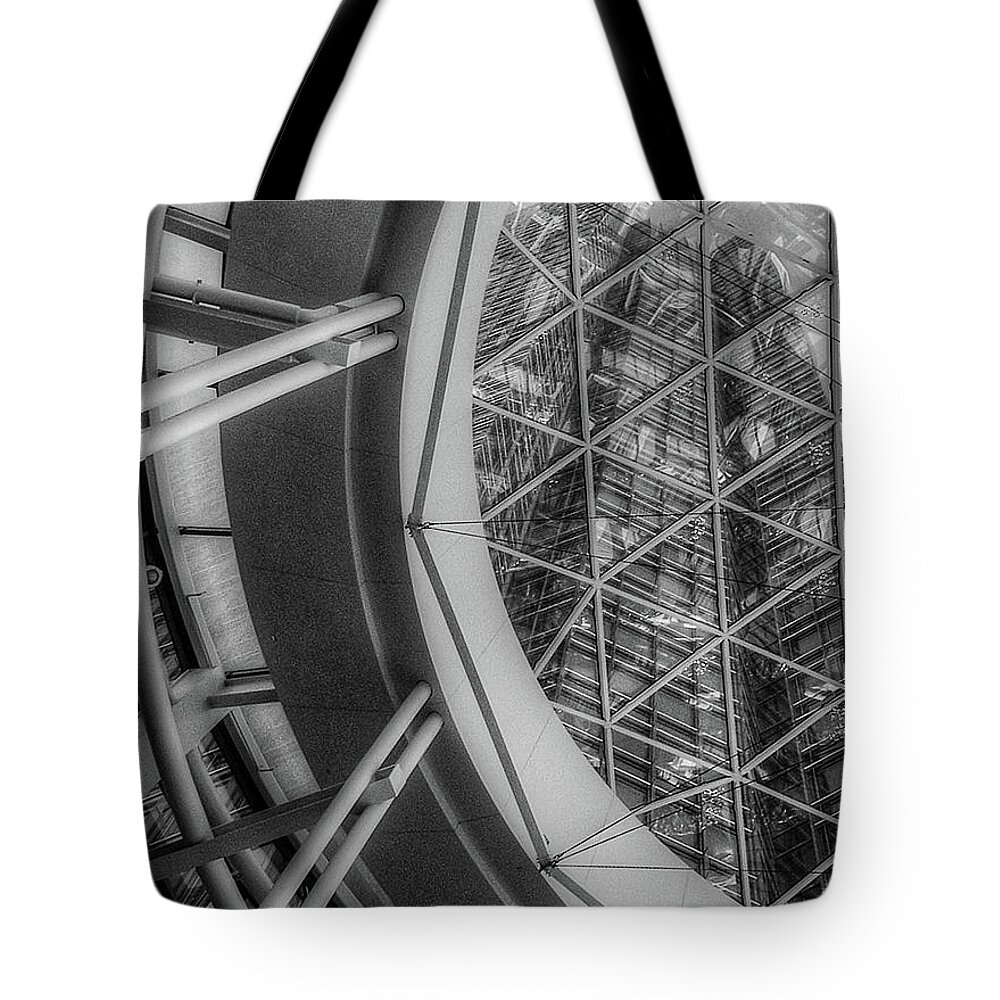 Oklahoma City Skyline Tote Bag featuring the photograph Devon Tower Atrium by Al Griffin