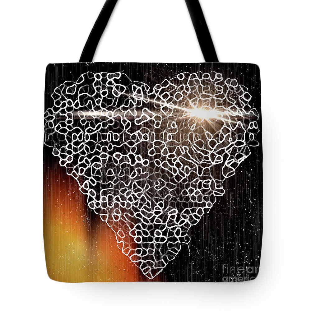 Heart Tote Bag featuring the digital art DigiHeart2 by Bill King