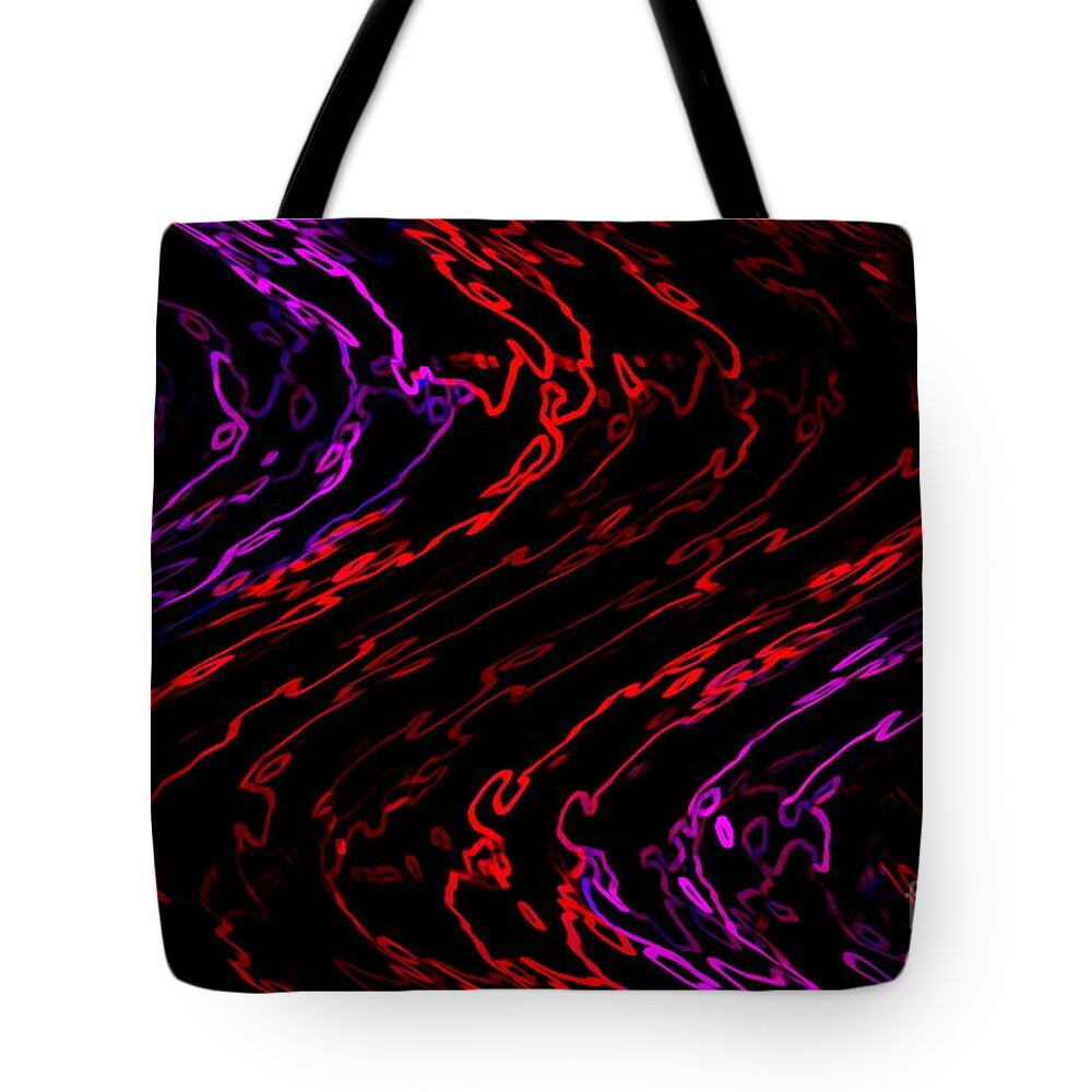 Wave Tote Bag featuring the digital art Digital Wave by Bill King