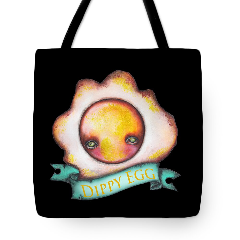 Breakfast Tote Bag featuring the painting Dippy Egg by Abril Andrade