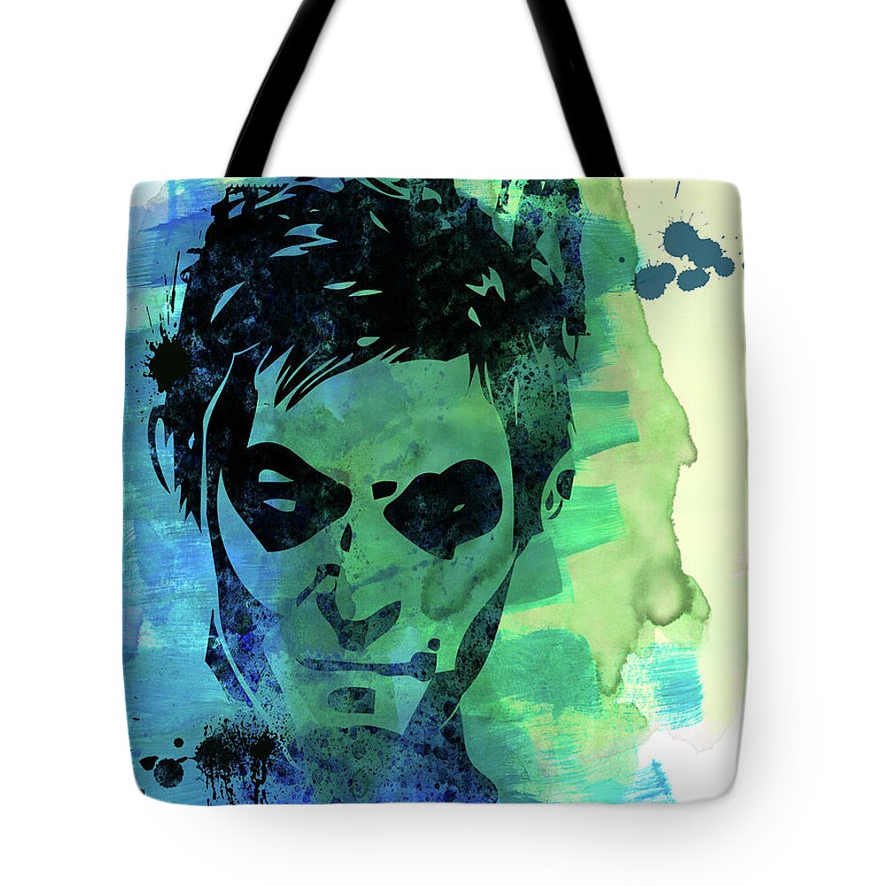Movies Tote Bag featuring the mixed media Dixon Watercolor by Naxart Studio