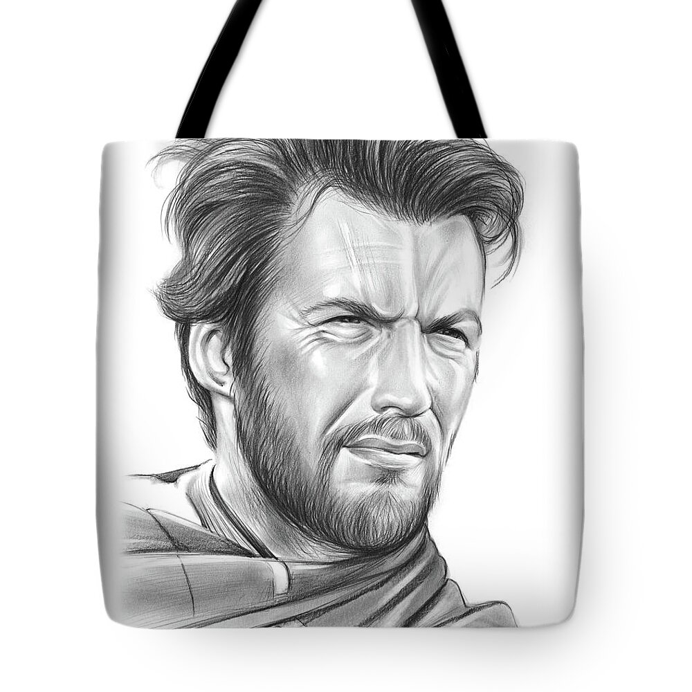 Westerns Tote Bag featuring the drawing Dollars by Greg Joens