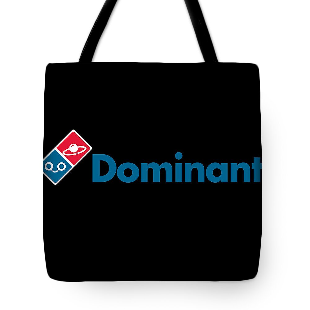 Dominos Tote Bag featuring the drawing Dominant Pizza by Ludwig Van Bacon