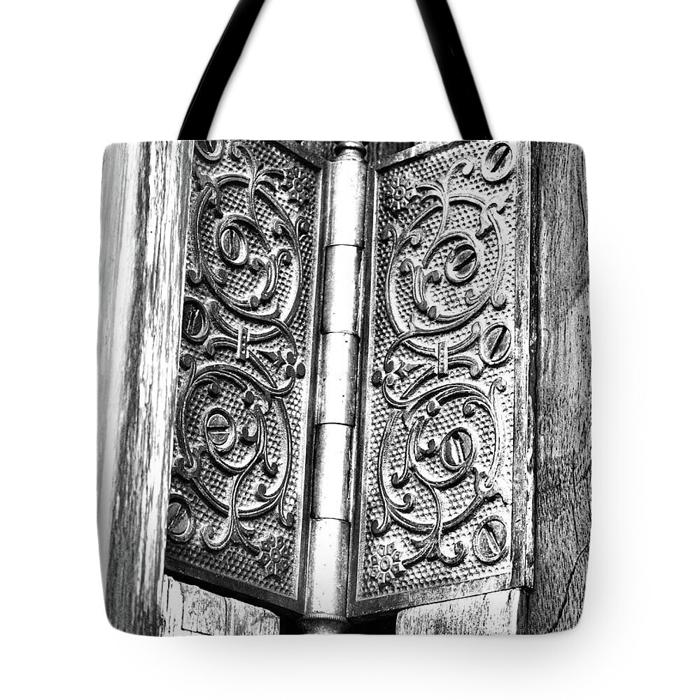 Mexico Tote Bag featuring the photograph Door hinges, Chapultepec, Mexico by Segura Shaw Photography