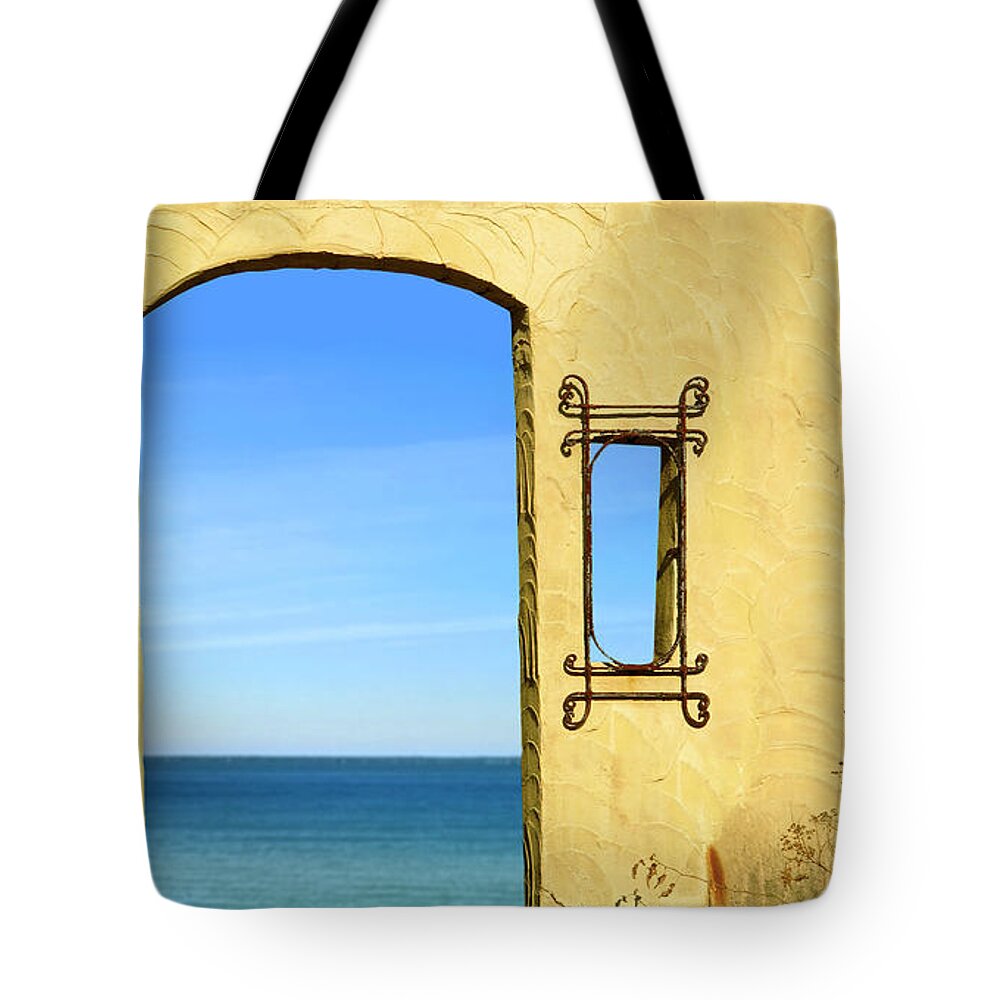 Rectangle Tote Bag featuring the photograph Doorway To The Sea by Titaniumdoughnut