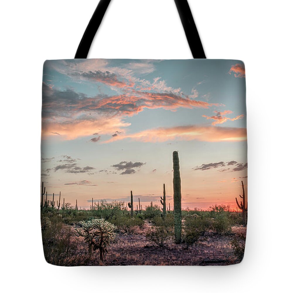 Desert Tote Bag featuring the photograph Dotting the Desert by Laura Hedien