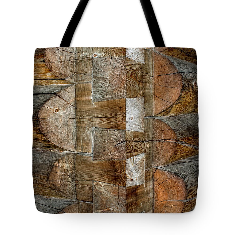 Alaska Tote Bag featuring the photograph Dovetail Notches by Fred Denner