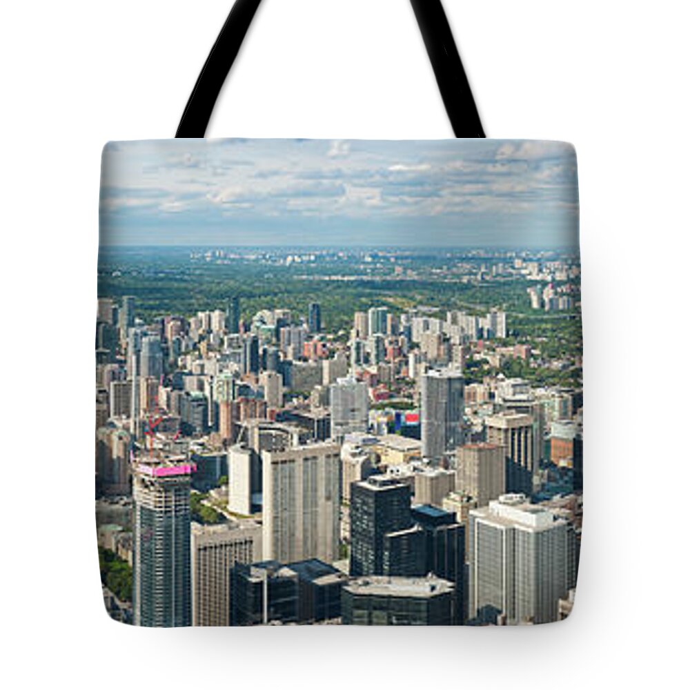 Apartment Tote Bag featuring the photograph Downtown City Skyscrapers Office by Fotovoyager