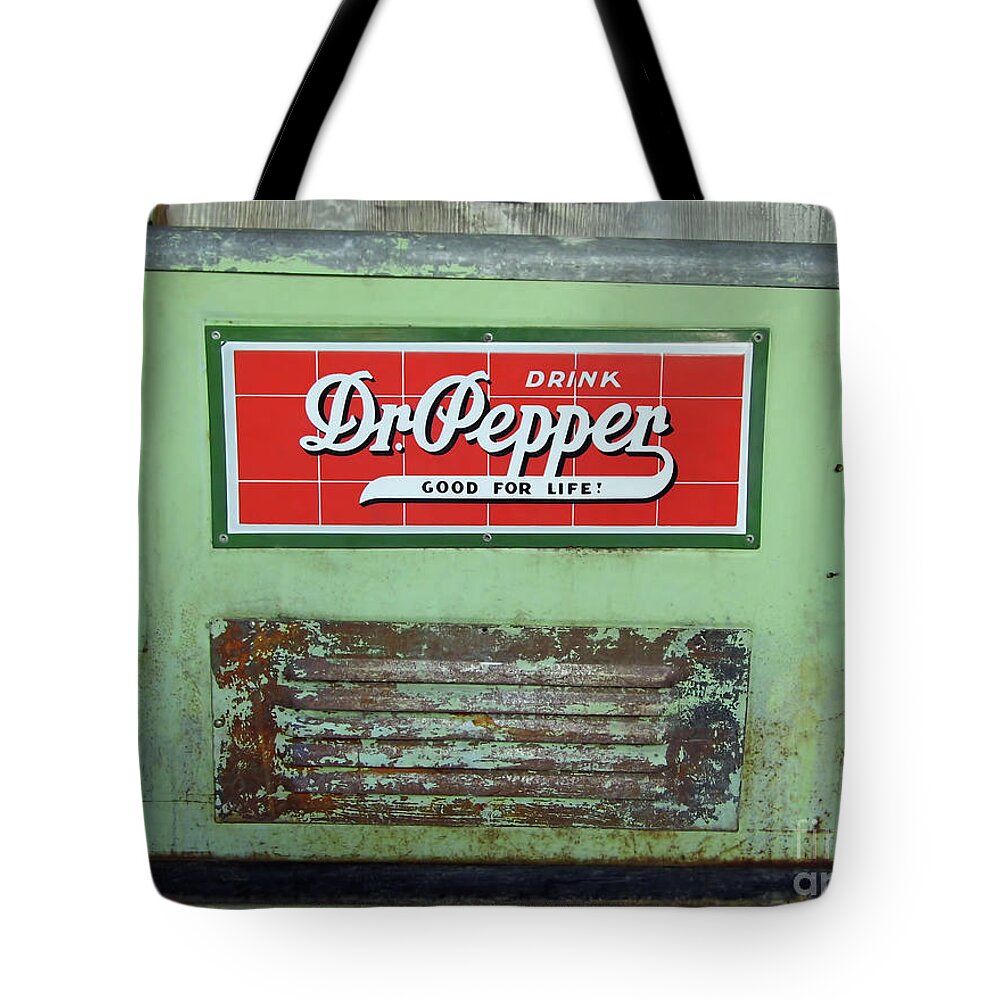 Cooler Tote Bag featuring the photograph Dr Pepper Cooler by D Hackett