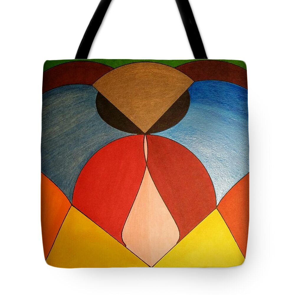 Geo - Organic Art Tote Bag featuring the painting Dream 336 by S S-ray