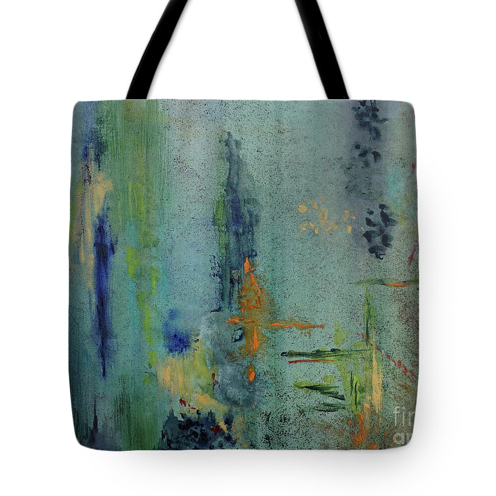 Abstract Tote Bag featuring the painting Dreaming #3 by Karen Fleschler