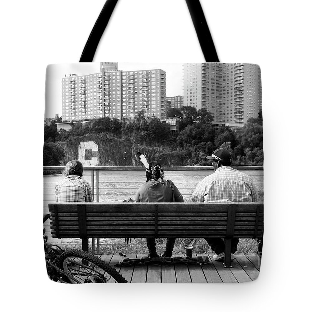 Indian Tote Bag featuring the photograph Drums Along the Hudson by Cole Thompson