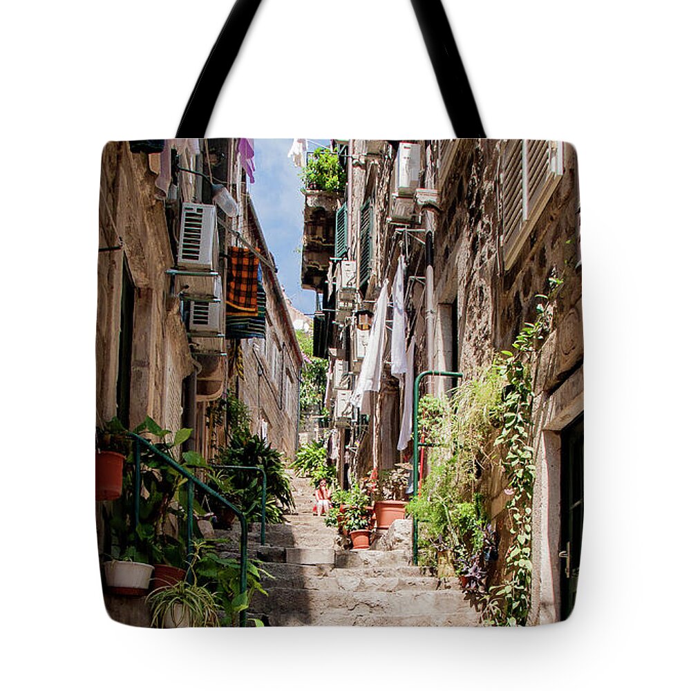 Dubrovnik Tote Bag featuring the photograph Dubrovnik streets 6 by Weston Westmoreland