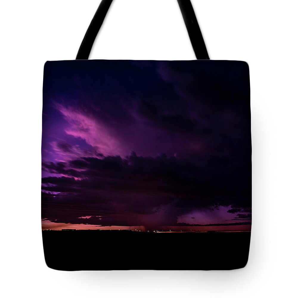 Thunderstorm Tote Bag featuring the photograph Dying Storm by Aaron Burrows