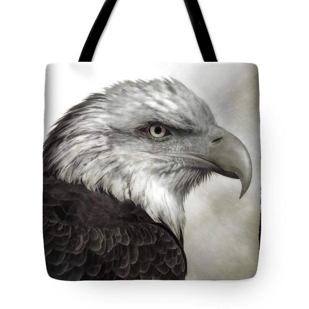 Birds Tote Bag featuring the photograph Eagle Protrait by Elaine Malott