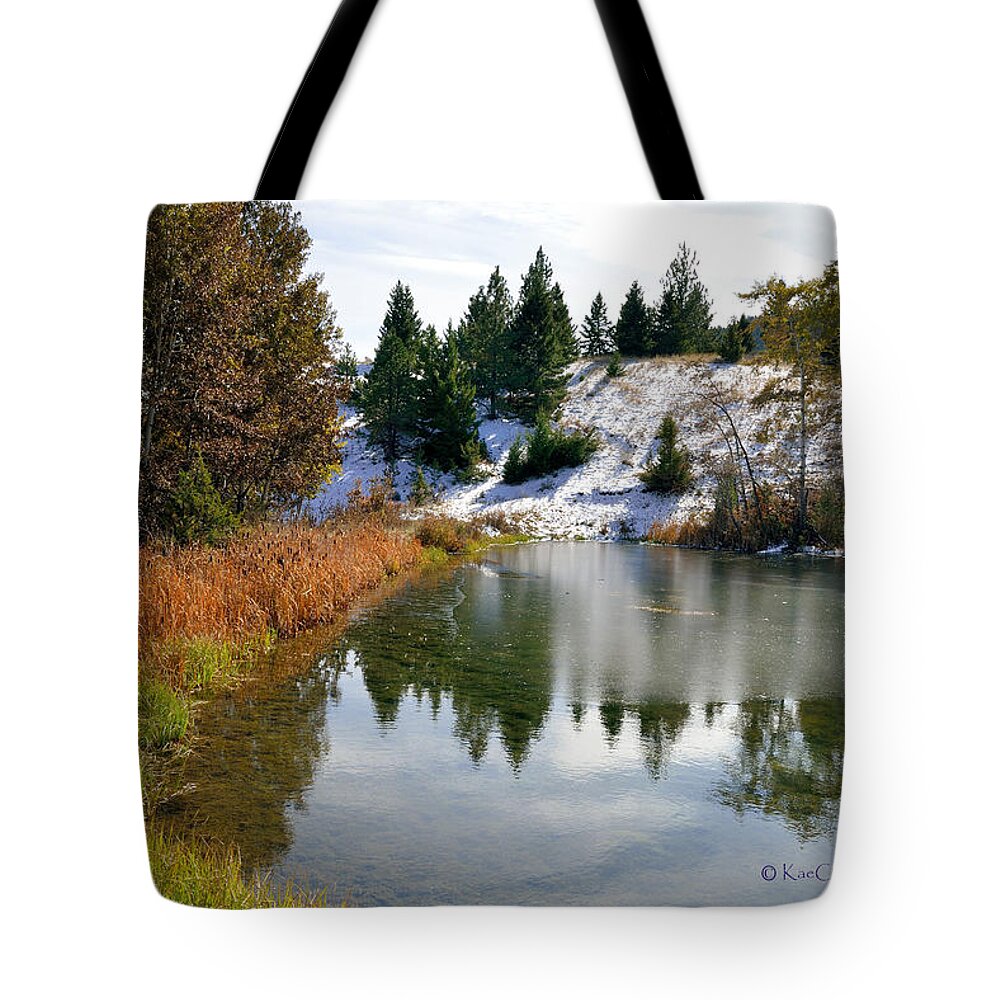 Pond Tote Bag featuring the photograph Early Autumn Landscape by Kae Cheatham
