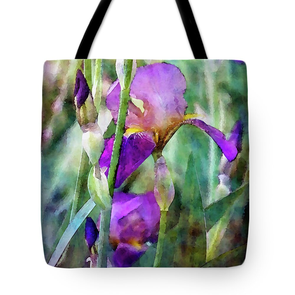 Impressionist Tote Bag featuring the photograph Early Irises 6818 IDP_2 by Steven Ward