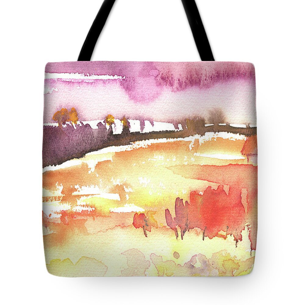 Early Morning Tote Bag featuring the painting Early Morning 39 by Miki De Goodaboom