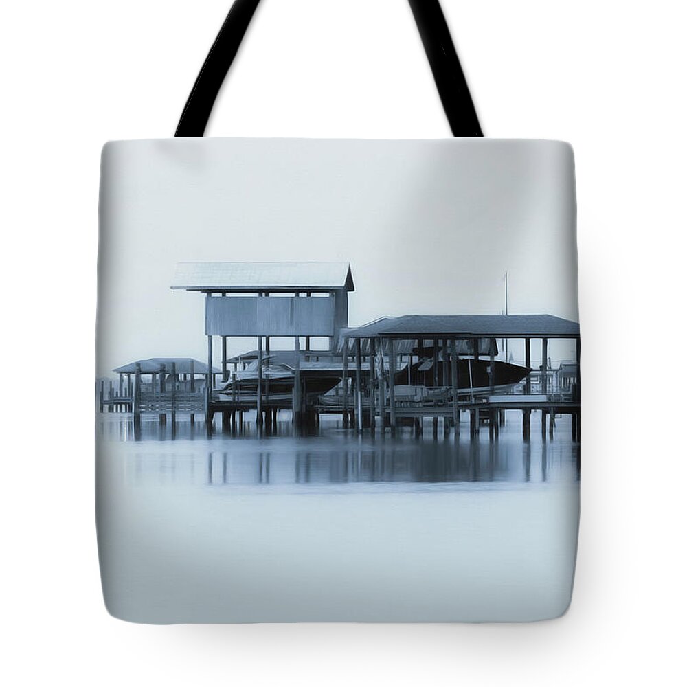 St. Johns River Tote Bag featuring the photograph Early Morning on the River by Randall Allen