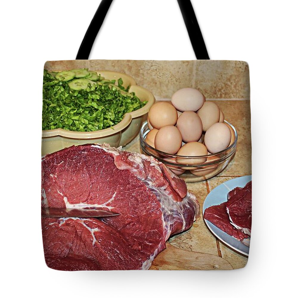 Food Tote Bag featuring the photograph Easter lunch by Martin Smith