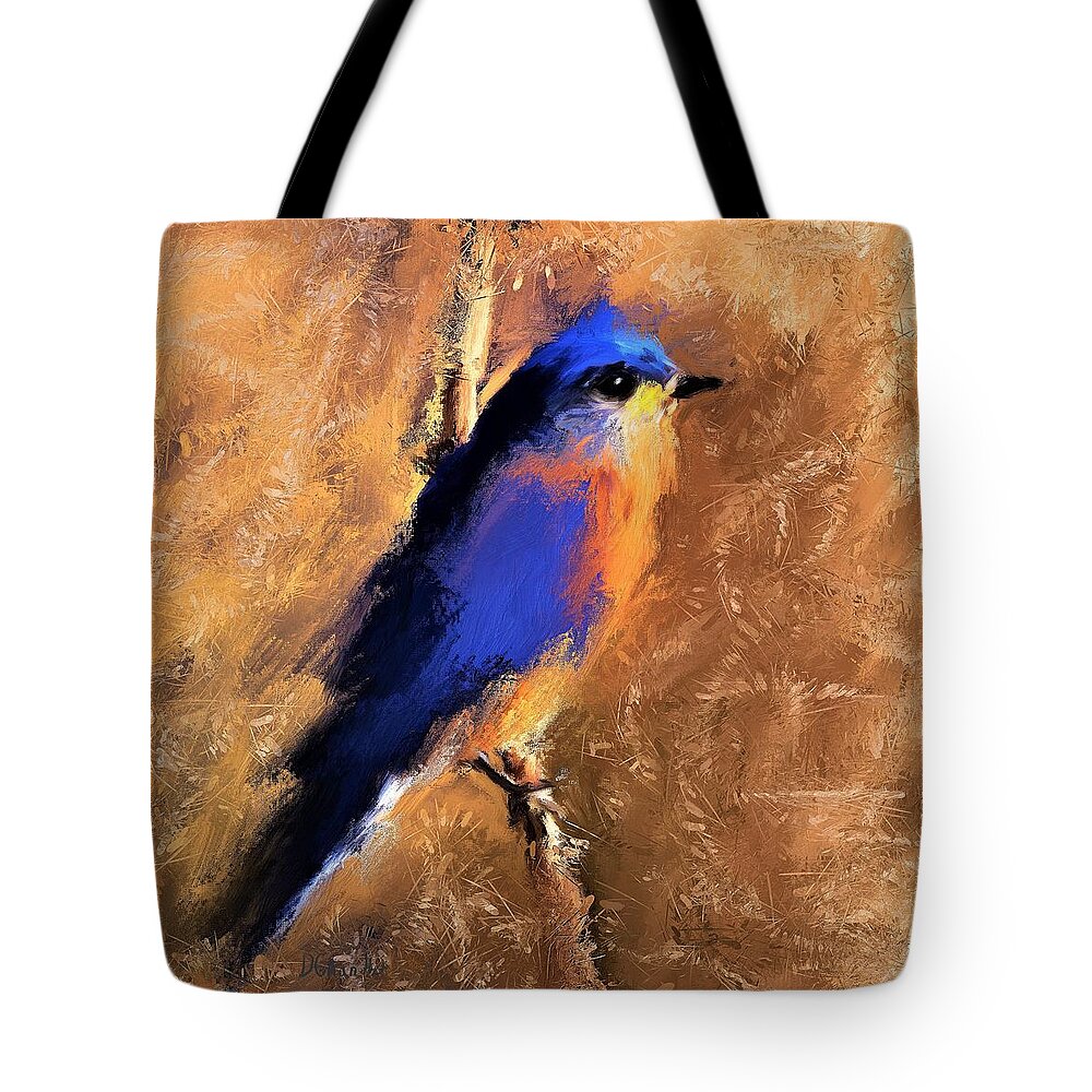 Bluebird Tote Bag featuring the painting Eastern Bluebird by Diane Chandler