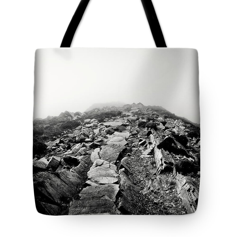 Scenics Tote Bag featuring the photograph Edge Of The Cliff by Funky-data