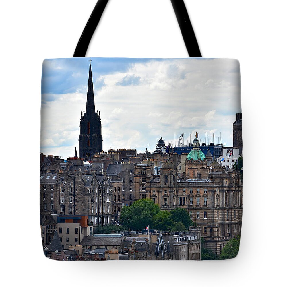 City Tote Bag featuring the photograph Edinburgh Old Town by Yvonne Johnstone