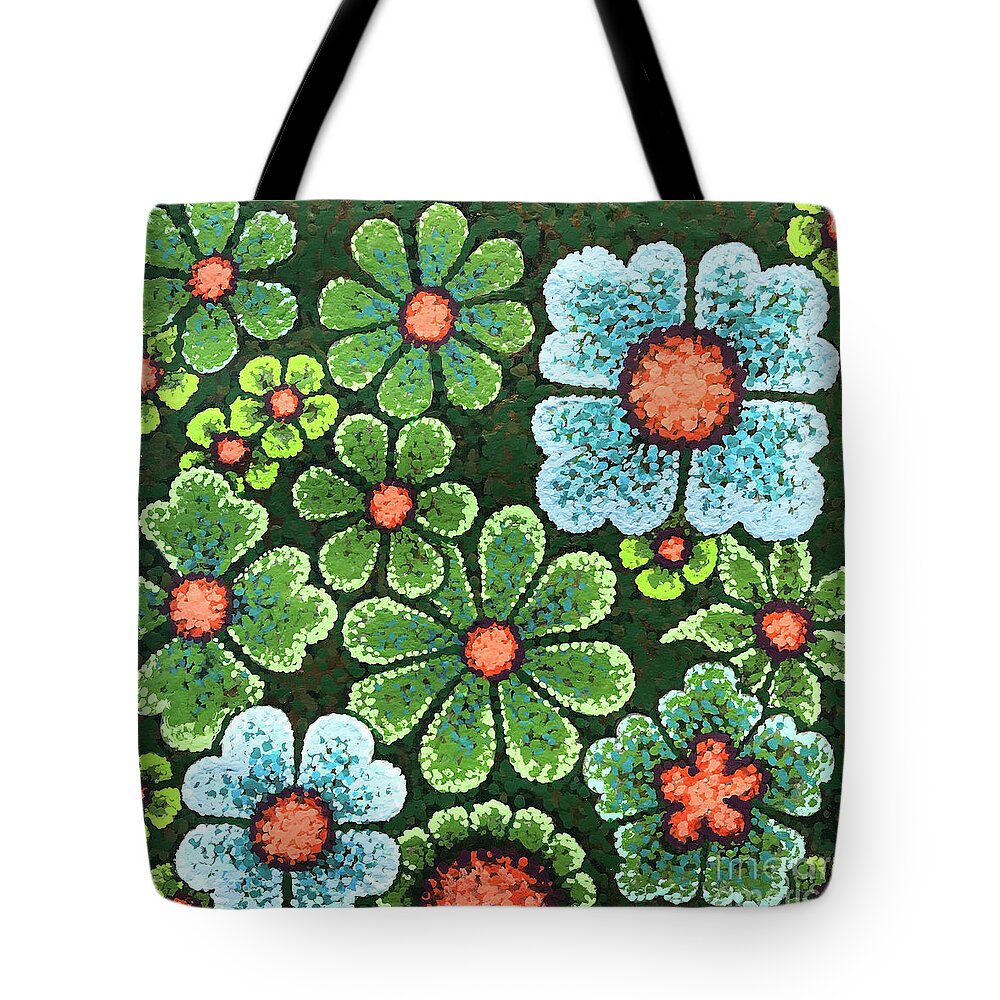Floral Tote Bag featuring the painting Efflorescent 10 by Amy E Fraser