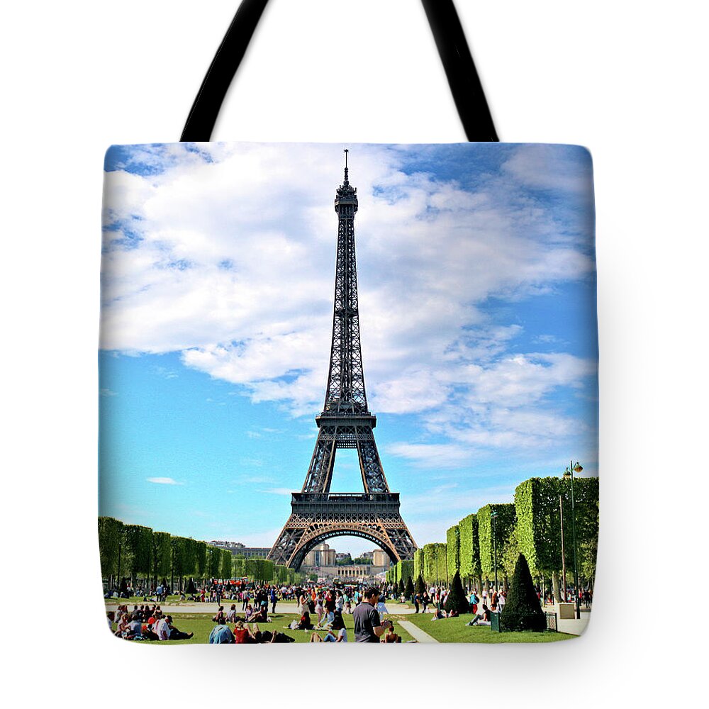  Tote Bag featuring the pyrography Eiffel Tower Col by Manonce Artist