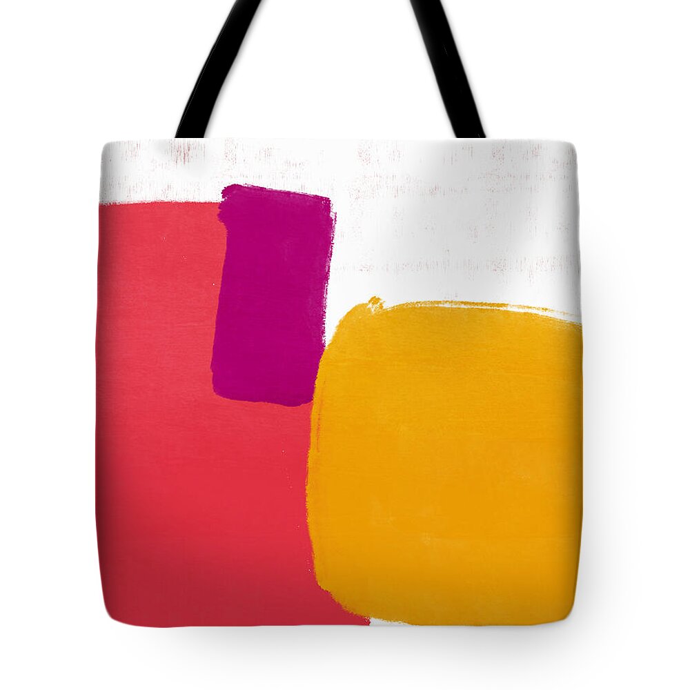 Abstract Tote Bag featuring the mixed media Elation 4- Abstract Art by Linda Woods by Linda Woods