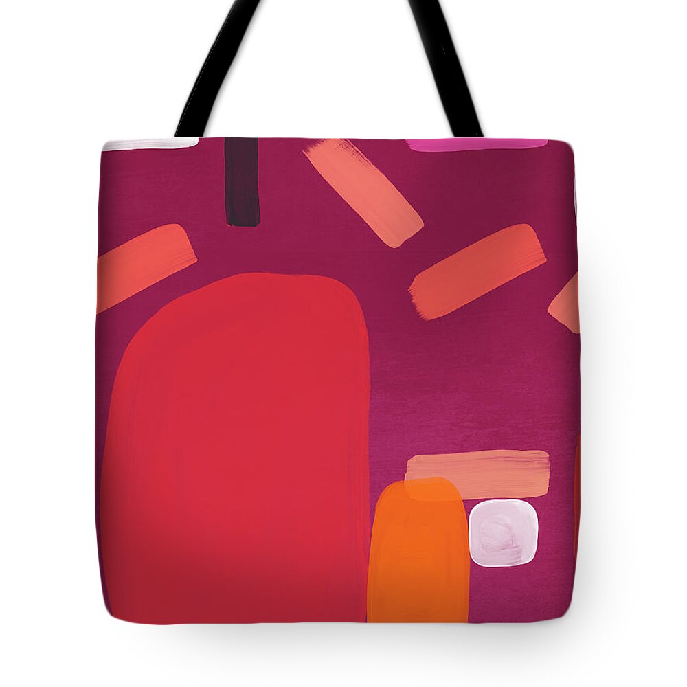 Abstract Tote Bag featuring the mixed media Elation 5- Abstract Art by Linda Woods by Linda Woods
