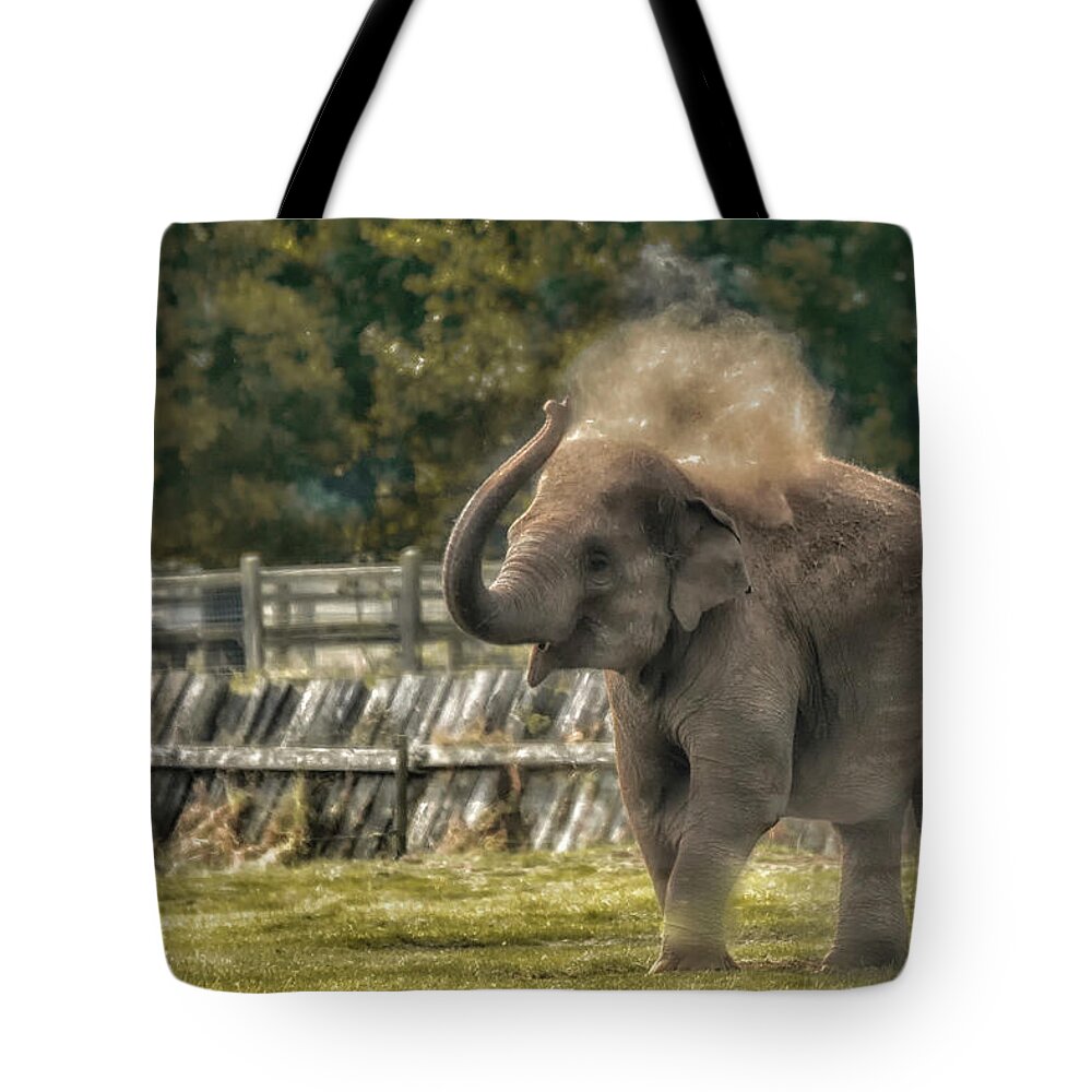 Elephant Tote Bag featuring the photograph Elephant by Chris Boulton