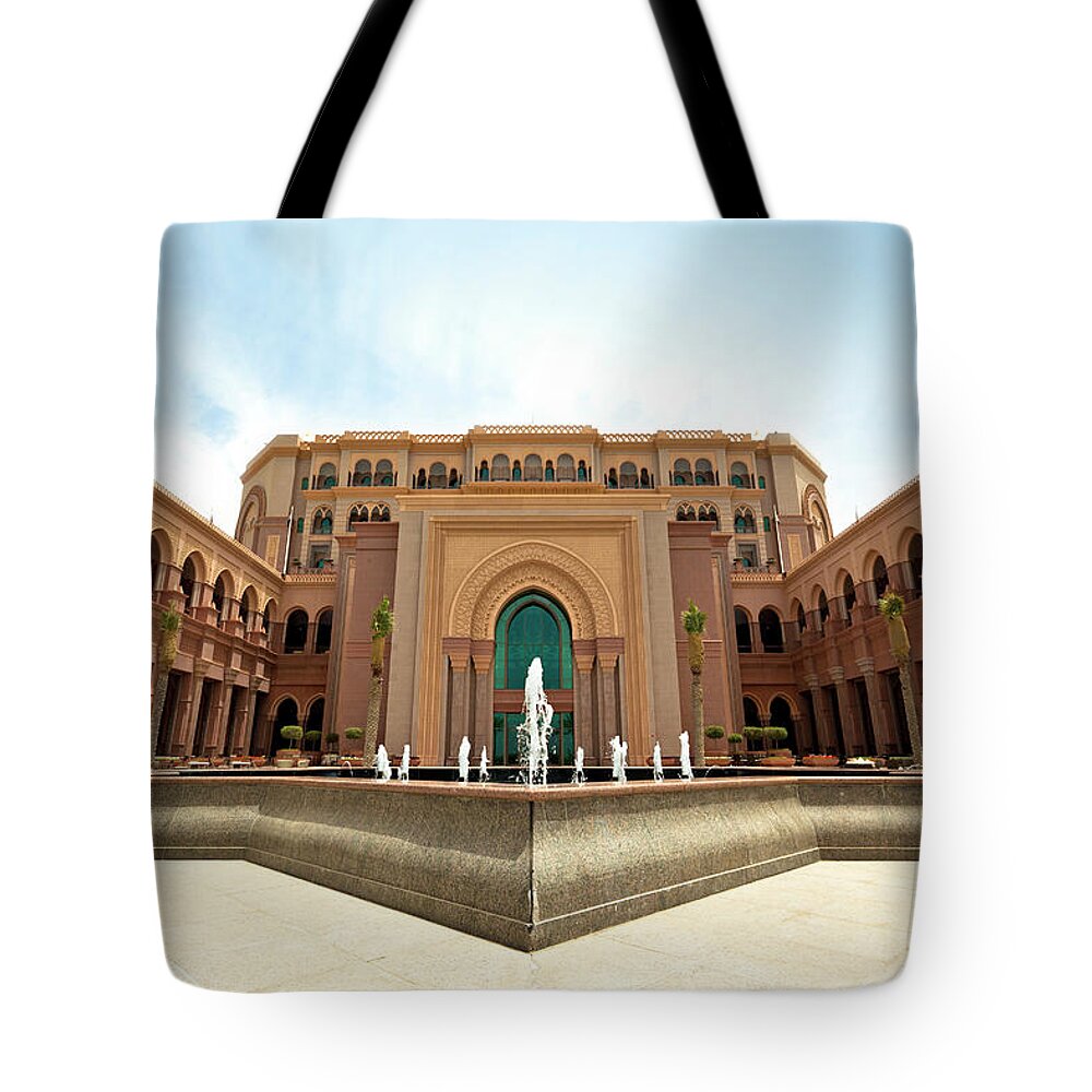 Arabia Tote Bag featuring the photograph Emirates Palace Abu Dhabi by 35007