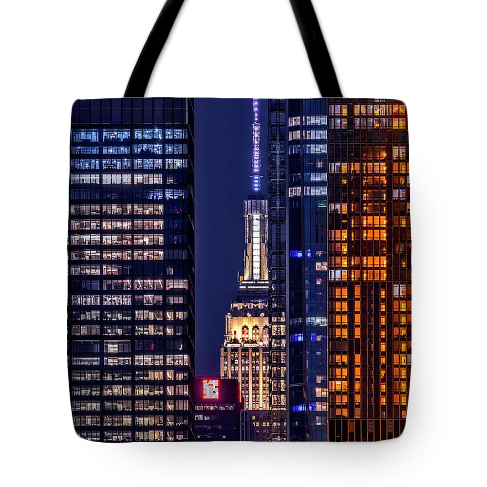 Empire State Tote Bag featuring the photograph Empire State Building NYC ESB by Susan Candelario